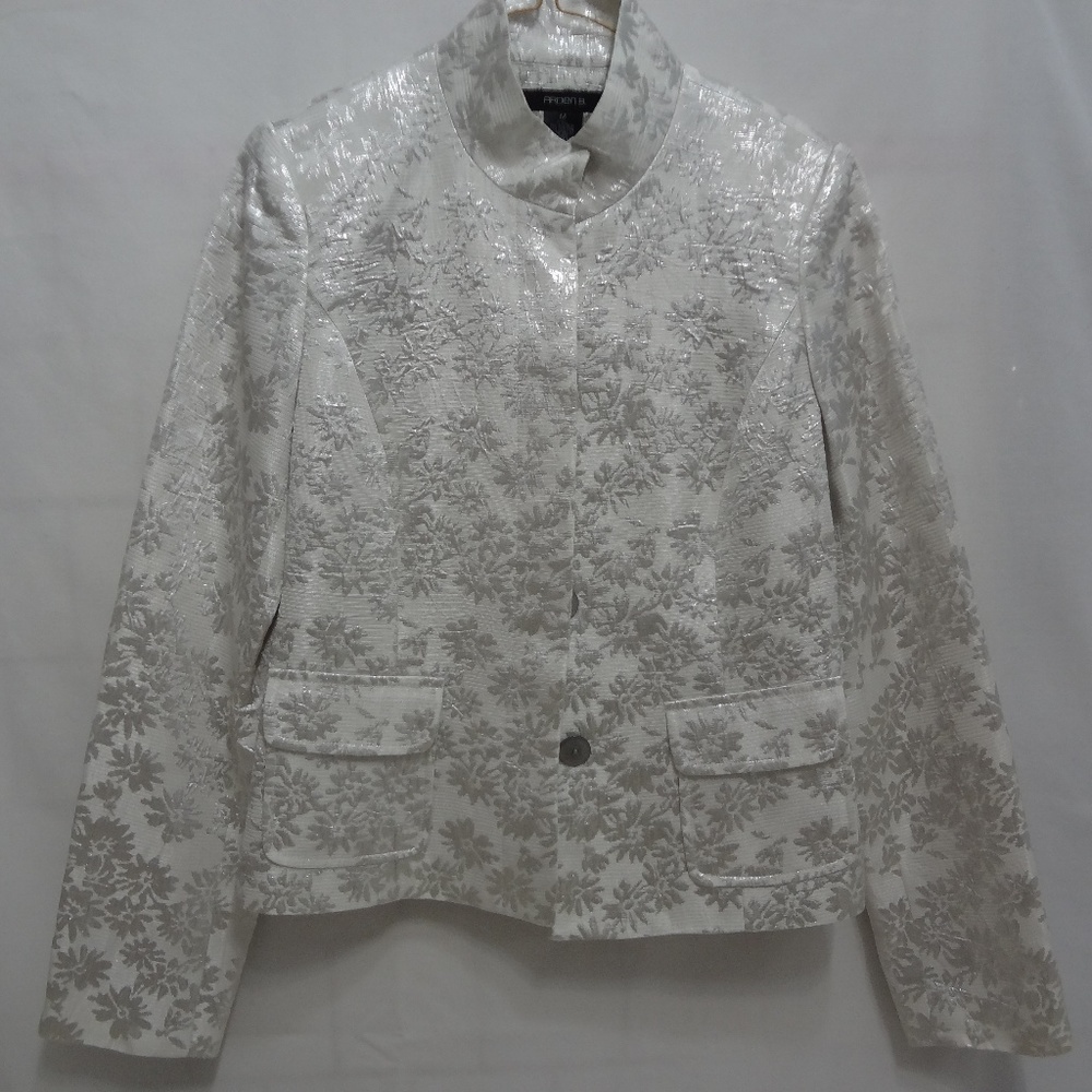 Arden B White and Silver Blazer